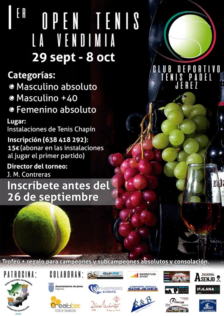 I Open de Tenis La Vendimia del 29 de septiembre al 8 de octubre