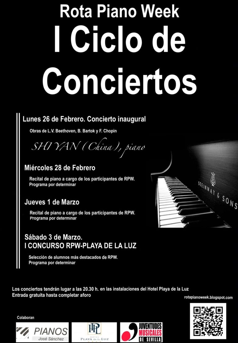 El Hotel Playa de la Luz de Rota acogerá las Jornadas «Rota Piano Week»