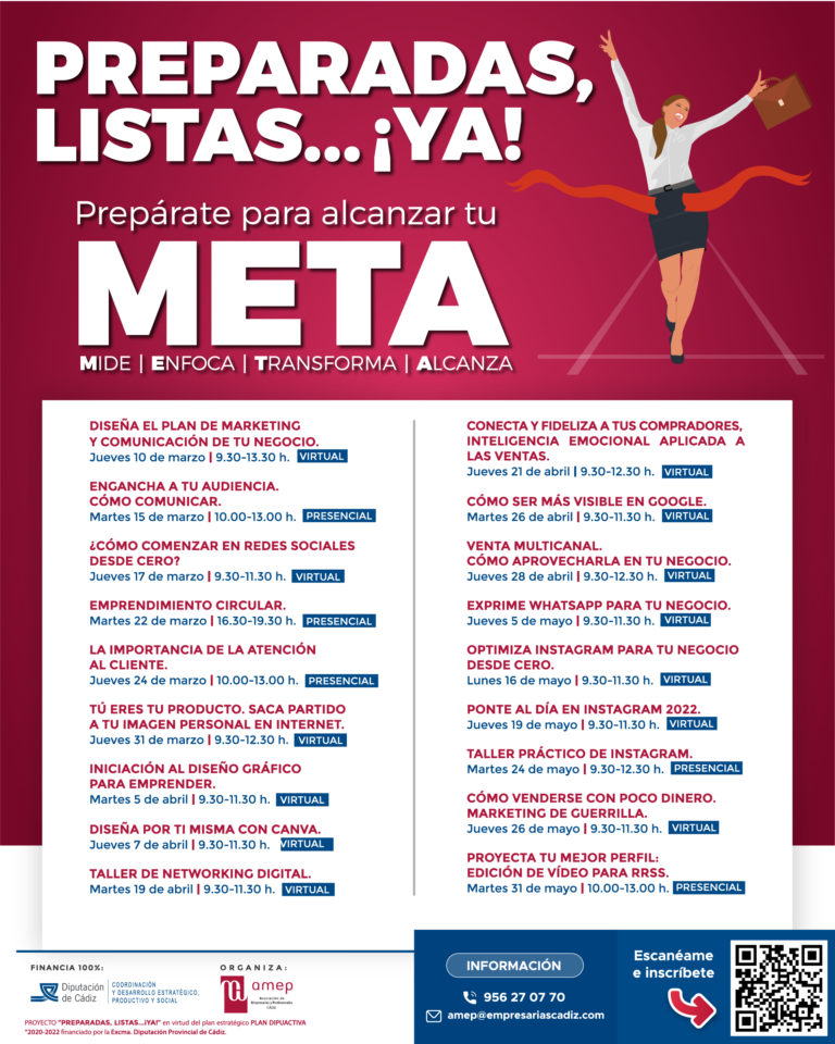 AMEP ORGANIZA EL PROGRAMA FORMATIVO GRATUITO PARA EMPRENDEDORAS “PREPARADAS, LISTAS, YA”