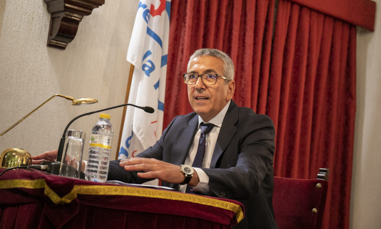 José Carlos García de Quevedo Ruíz, presidente del ICO en la Academia San Dionisio
