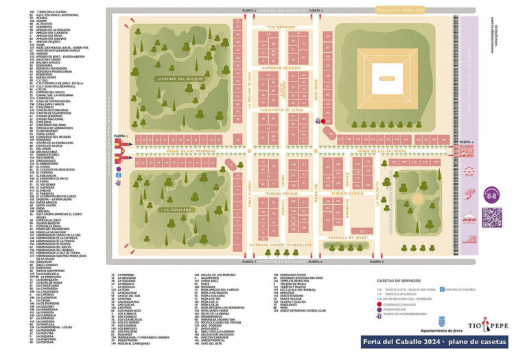 LISTA OFICIAL DE CASETAS DE LA FERIA DEL CABALLO 2024