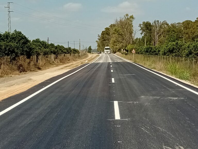 Reabre al tráfico la carretera CA-3110 en Jerez tras las obras de mejora emprendidas por la Diputación para evitar inundaciones
